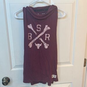 Under Armour Women's Maroon Muscle Tee with Graphic